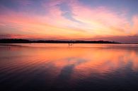 Beautiful lake at sunset by Anne Zwagers thumbnail