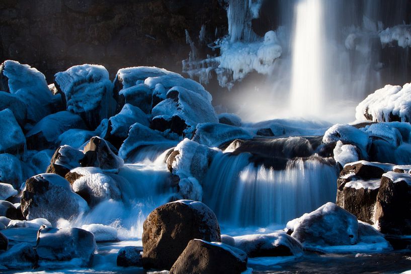 Öxarárfoss waterval (IJsland) von Marcel Antons