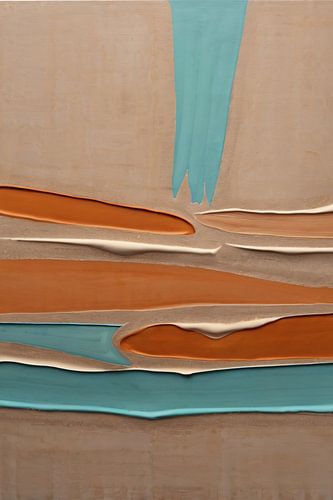 Œuvre d'art abstraite minimaliste avec des couleurs