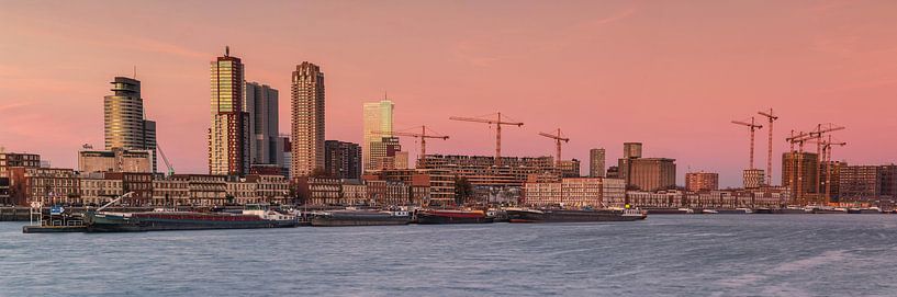 Panorama maashaven Rotterdam van Ilya Korzelius