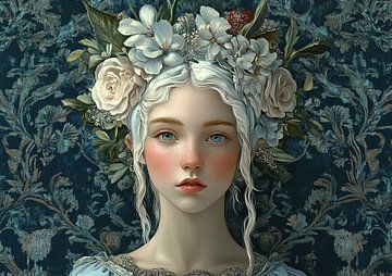 Bloemen Kroon Portret