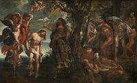 Die Taufe Christi, Peter Paul Rubens von Meisterhafte Meister Miniaturansicht