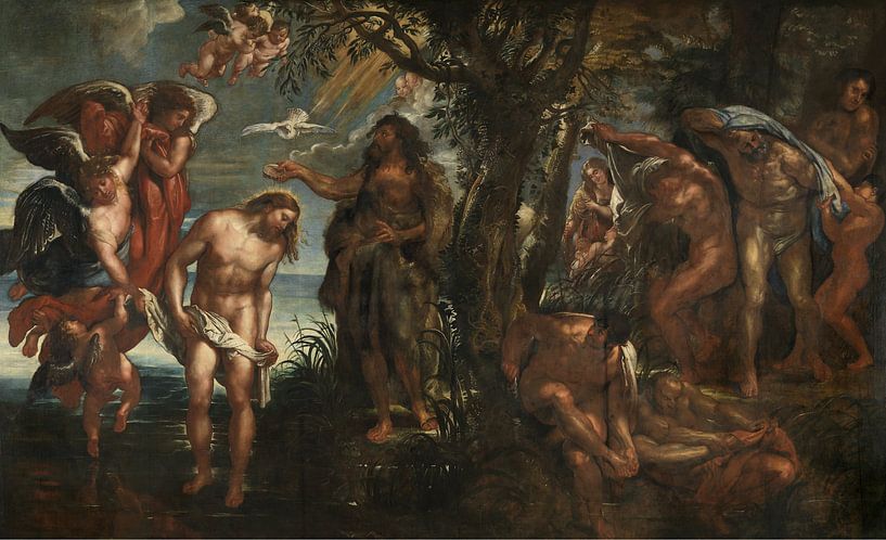Die Taufe Christi, Peter Paul Rubens von Meisterhafte Meister