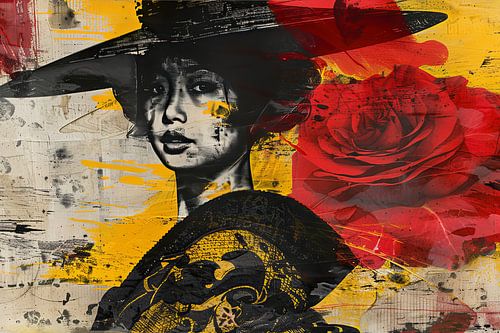 schilderachtig portret met Roos