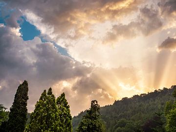 Königstein, Saksisch Zwitserland - Zonsondergang in het Bielatal van Pixelwerk