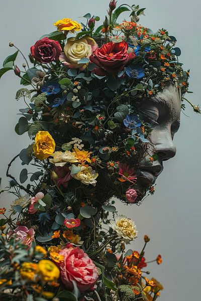 kunst met bloemen van Egon Zitter