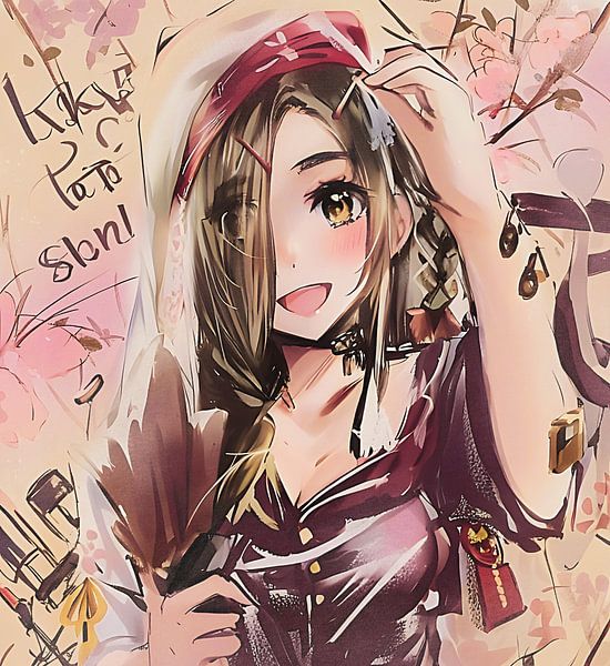 Anime kunstwerk - graffiti stijl van Emiel de Lange