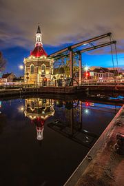 Leidschendam the Peperbus. Night photo. by Frank Slaghuis