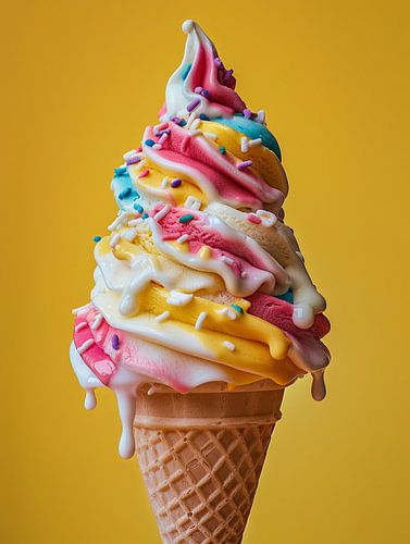 heerlijke ijscreaties in verleidelijke kleuren