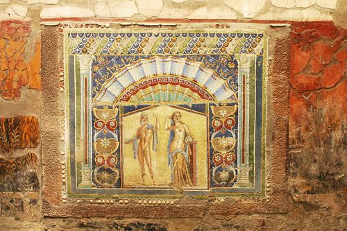 Muurschildering in Hercaluneum