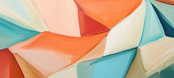 Geometrische Kleurspel | Abstracte Kunst van Abstract Schilderij