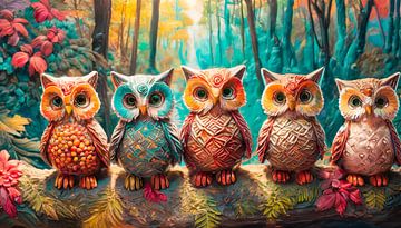 Owls in the forest by Mustafa Kurnaz