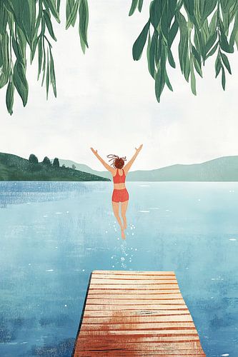 Summer dive from the Jetty