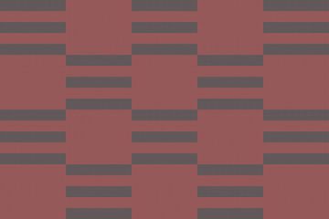 Checkerboard pattern. Modern abstract minimalist geometric shapes in red and brown 39 by Dina Dankers