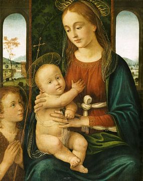 Biagio d’Antonio,Maagd en Kind met Sint Johannes de Doper