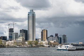 Skyline Rotterdam Westerkade vanaf Katendrecht van Rick Van der Poorten