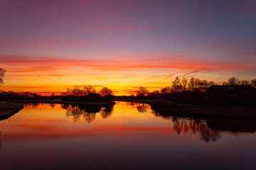 Zonsopkomst in Nederland van Gert Hilbink