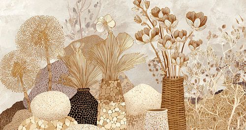 Flower Vases by Eye catching paintings