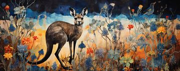 Kangourou coloré sur Art Merveilleux