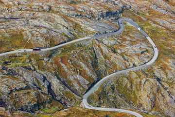 Dalsnibba bergweg, Møre og Romsdal, Noorwegen van Henk Meijer Photography