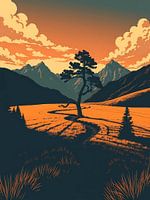 Sunset Mountain Valley