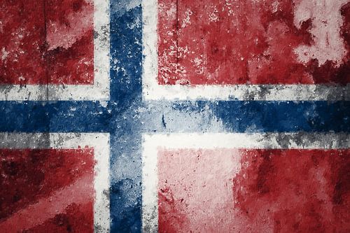 Norwegen Flagge vintage