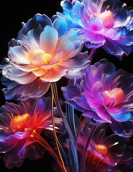 Bloemen in de kunst van Mustafa Kurnaz