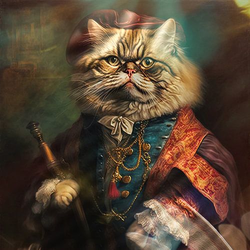 Kattenportret in studio