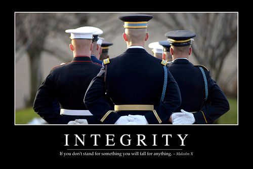 STK107131M-Integrity: Inspirerende en motiverende poster