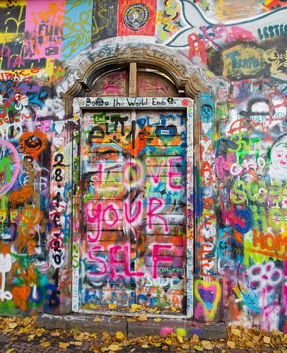 John Lennon muur in Praag, Tsjechie