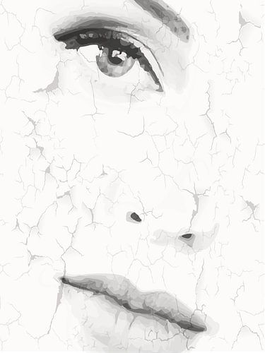 Une belle femme sur fond blanc