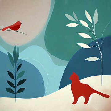 Der Vogel und die Katze