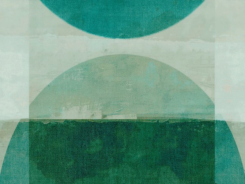 Modern Scandinavian Bauhaus Abstraction Organic Arch by Mad Dog Art