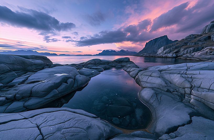 Lever de soleil sur l'Atlantique par fernlichtsicht