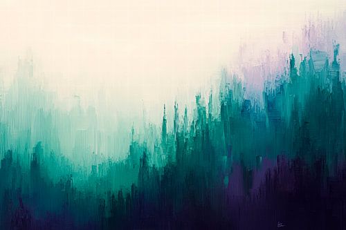Abstracte kleurverlopen in het bos