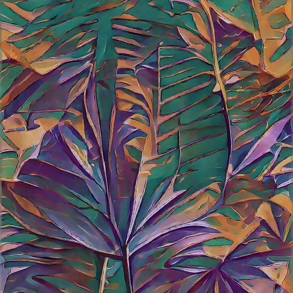 Weathered autumn leaves in rich colours No 4 by Anna Marie de Klerk