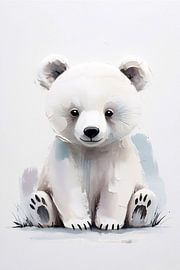Schattige minimalistische ijsbeer illustratie van Art & Soul Creations