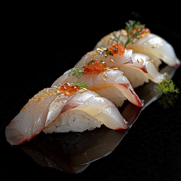 Luxe sushi portret van TheXclusive Art