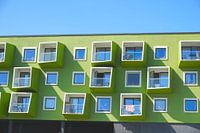 Front view of apartment building in Ørsted, Copenhagen, Denmark