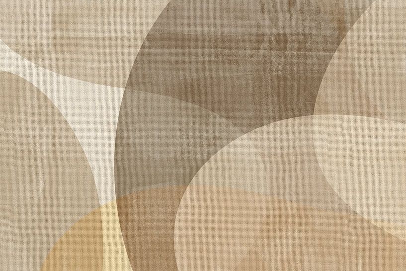 Organische moderne abstrakte Formen auf Leinen von Dina Dankers
