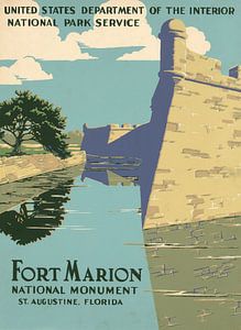 Fort Marion National Monument, St. Augustine, Florida van Vintage Afbeeldingen