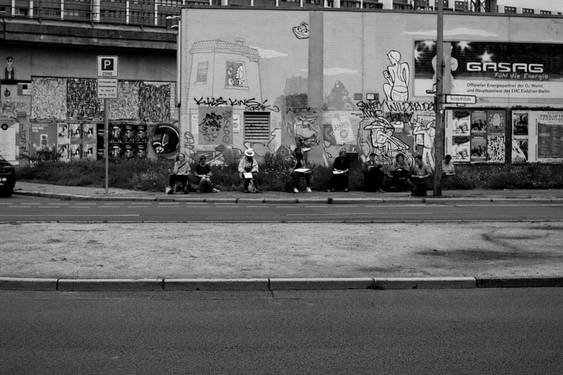 Artists, painting on the road by Abe-luuk Stedehouder
