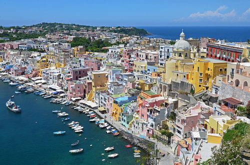 Italië, het eiland Procida voor de kust van Napels