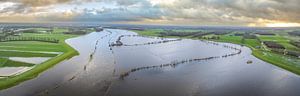 Vecht river flooding at the Vechterweerd weir