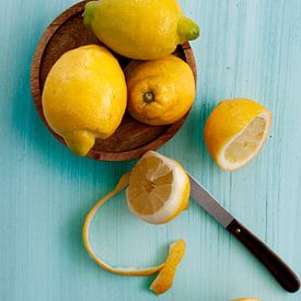 Lemons on Blue van Rose Mentink