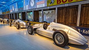 Auto Union Typ C und D in der Grubenbox