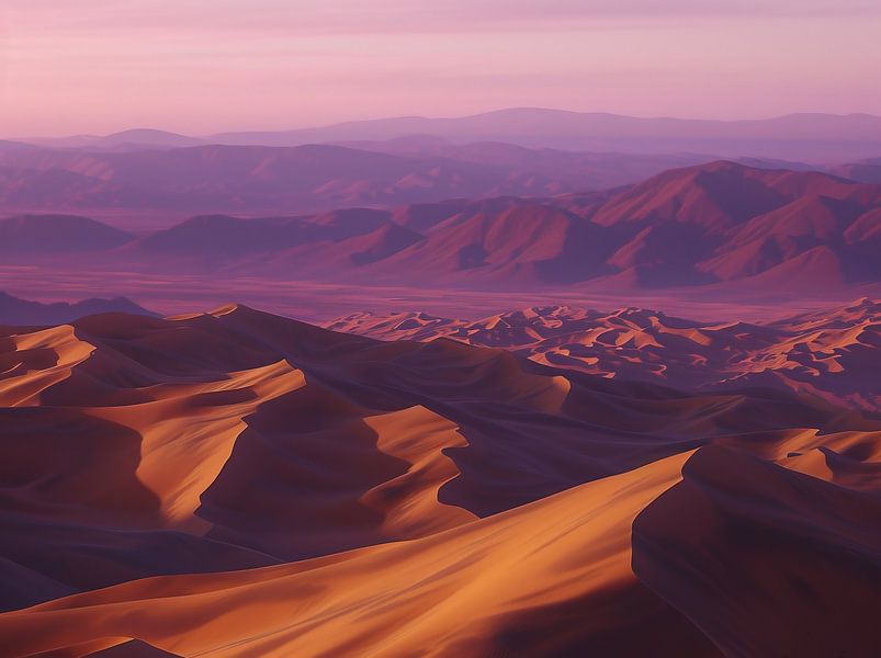 Sonnenaufgang über Sanddünen von fernlichtsicht