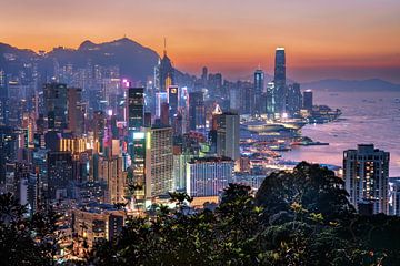 Hong Kong skyline vanuit het Oosten van Maarten Mensink