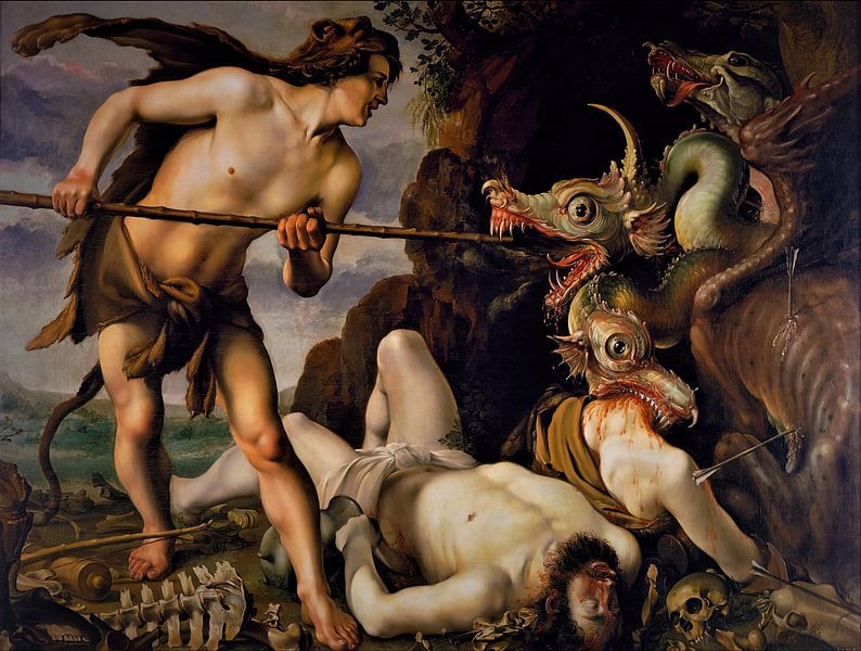 Cadmus erschlägt den Drachen - Hendrick Goltzius von Accessible Art