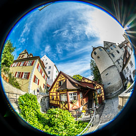 La vieille ville de Meersburg et son ancien château sur Dieter Walther
